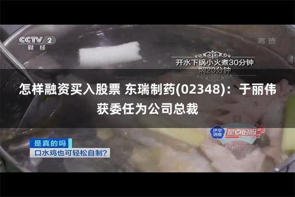 怎样融资买入股票 东瑞制药(02348)：于丽伟获委任为公司总裁