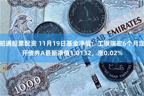 昭通股票配资 11月19日基金净值：工银瑞宏6个月定开债券A最新净值1.0132，涨0.02%