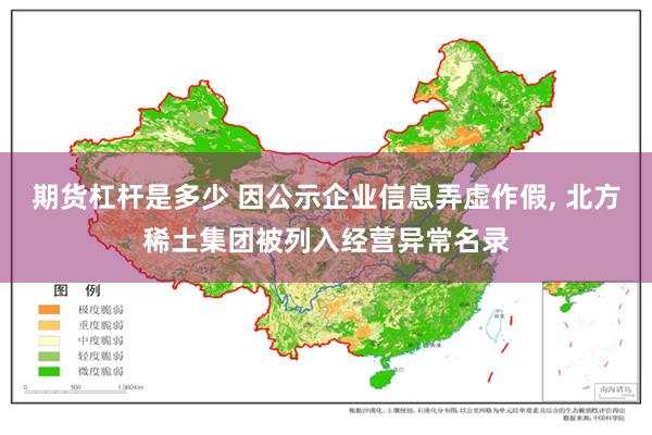 期货杠杆是多少 因公示企业信息弄虚作假, 北方稀土集团被列入经营异常名录